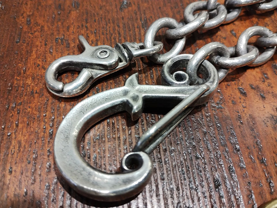 F-Hole Carabiner Wallet Chain Silver Plating