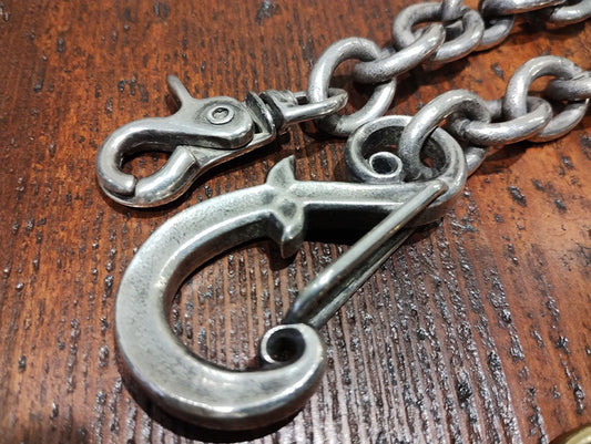 F-Hole Carabiner Wallet Chain Silver Plating