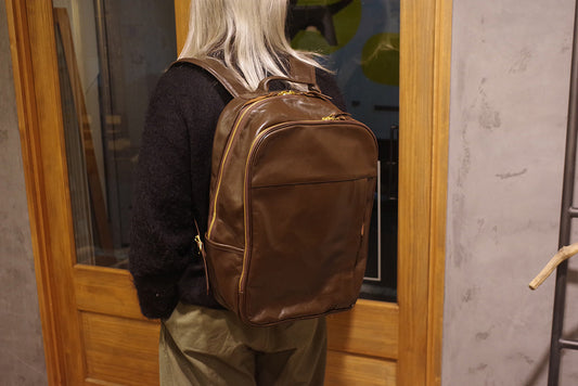 HORSE HIDE BACK PACK BROWN RESTOCK！！