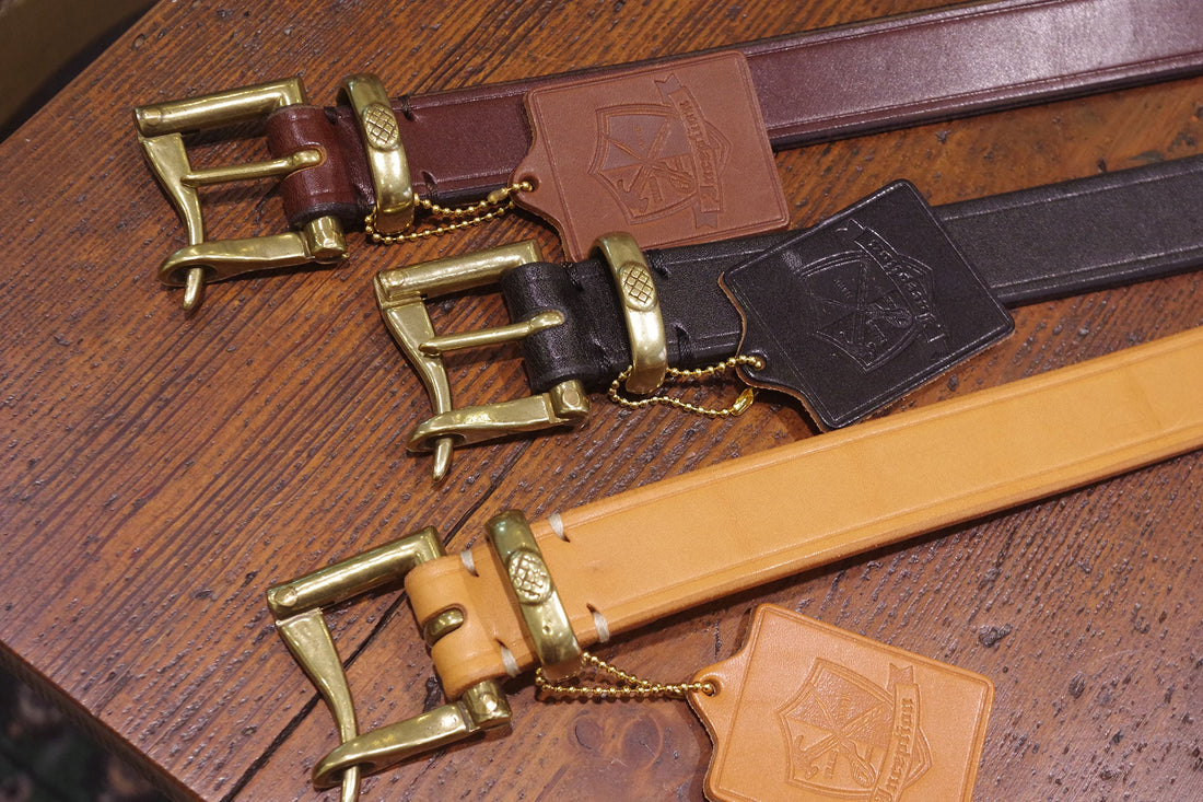 Bends Leather Fire Man Buckle Belt