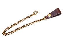 Load image into Gallery viewer, HORSE BUTT LEATHER BRASS CHAIN ​​(BRASS)
