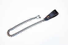 Load image into Gallery viewer, HORSE BUTT LEATHER BRASS CHAIN (SILVER PLATING)
