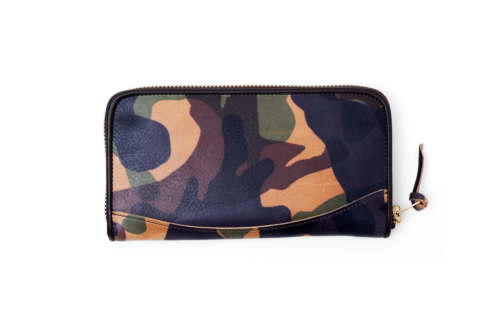 CAMOUFLAGE ROUND PIPING WALLET